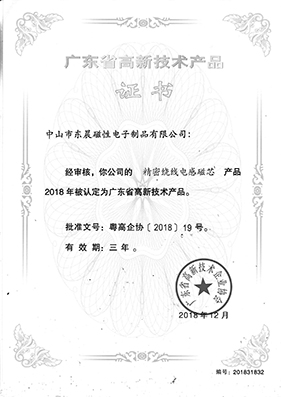 精密繞線電感磁芯高新技術(shù)證書.jpg
